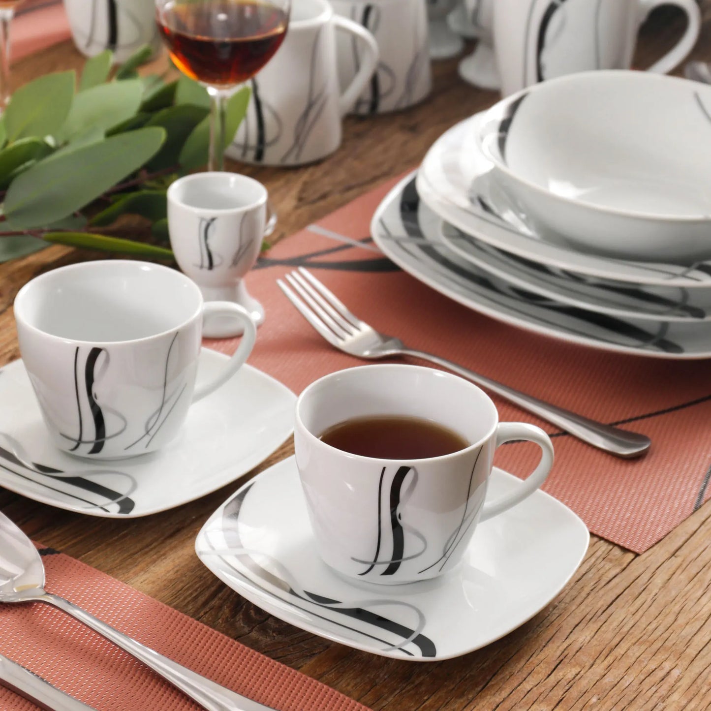 50/100-Piece Porcelain Dinner Set with Egg Cup,