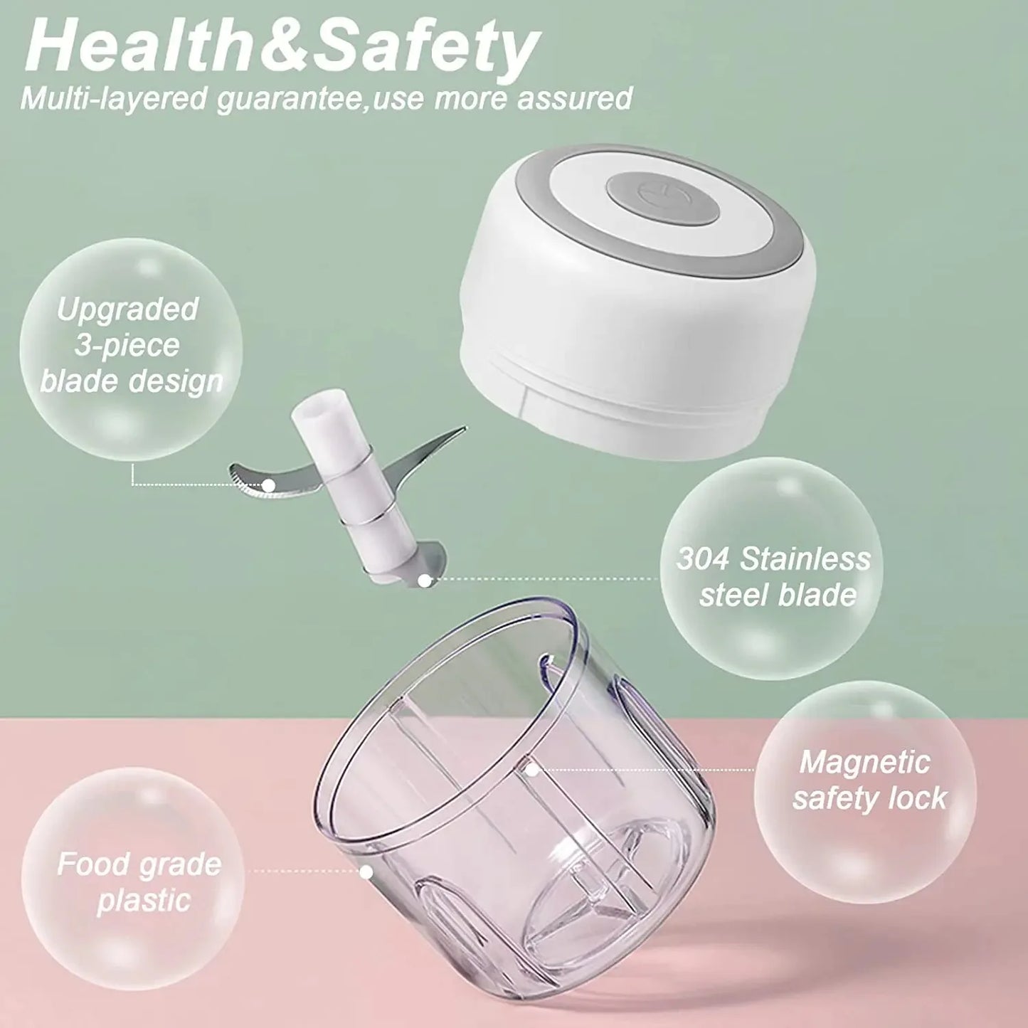Garlic Chopper Rotate Garlic Press Crusher Vegetable Onion Cutter Kitchen Cooking Accessories
