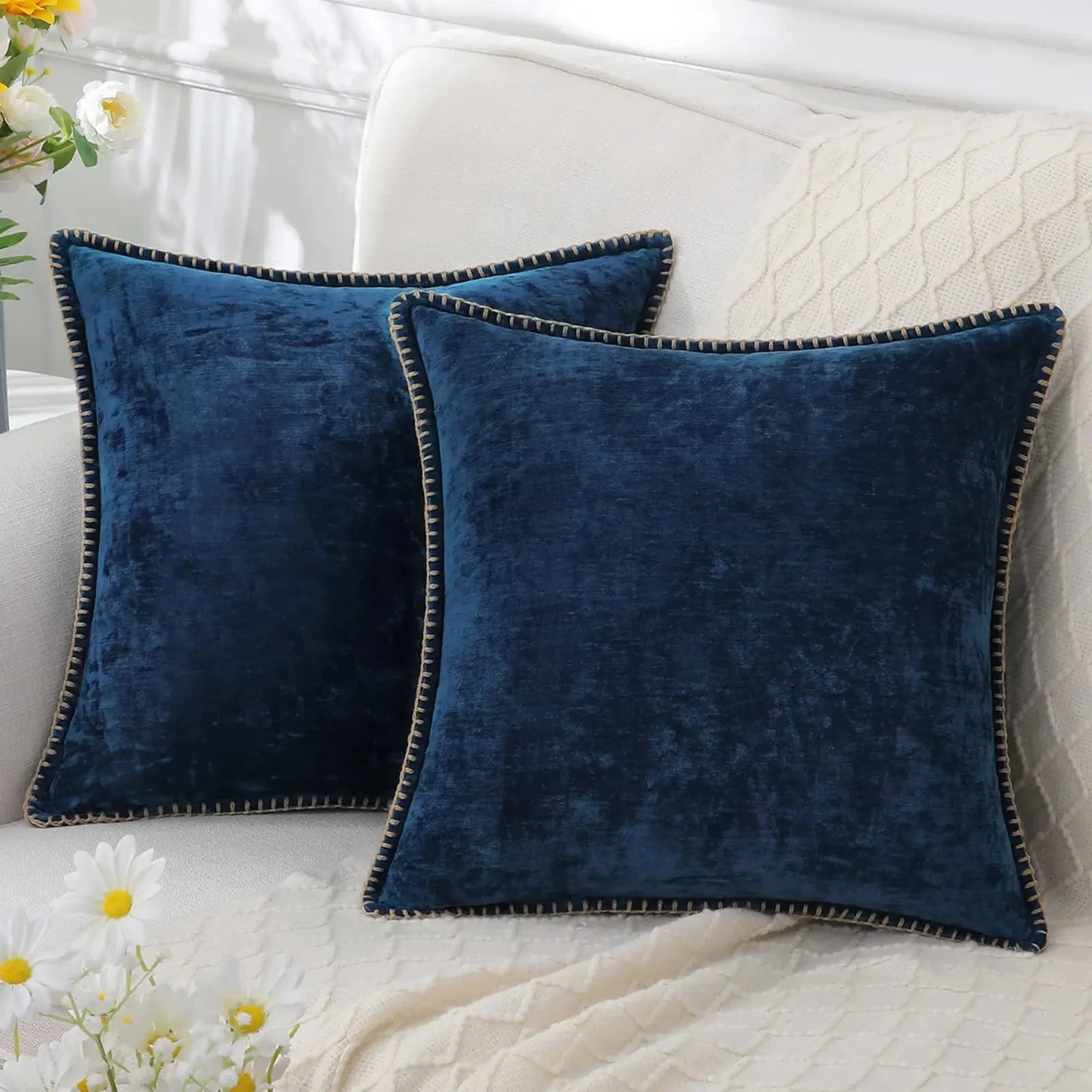 Soft Throw Cushion Cover Decorative Square Pillow Case For Couch Sofa Bed Pillowcase50x50