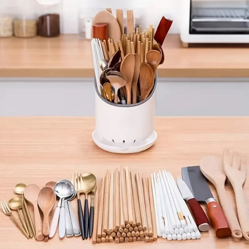 Storage Holder Plastic Drainer Drain Containers Drying Rack Tableware Table Knife Spoon Fork Container Kitchen Tool