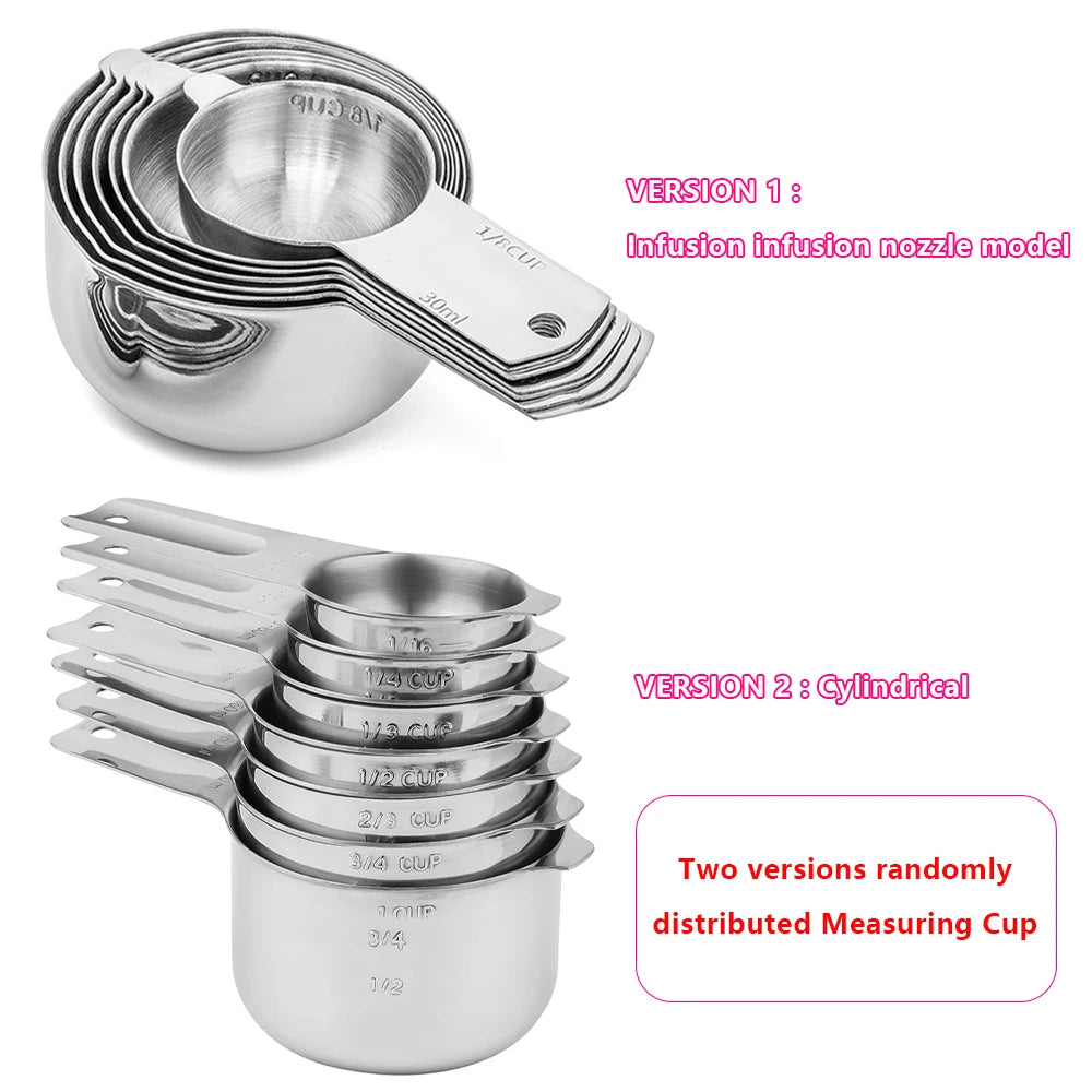 Measuring Cup and Spoons Set 14PCS with Leveler,Dry and Liquid Ingredients, Perfect for Cooking & Baking