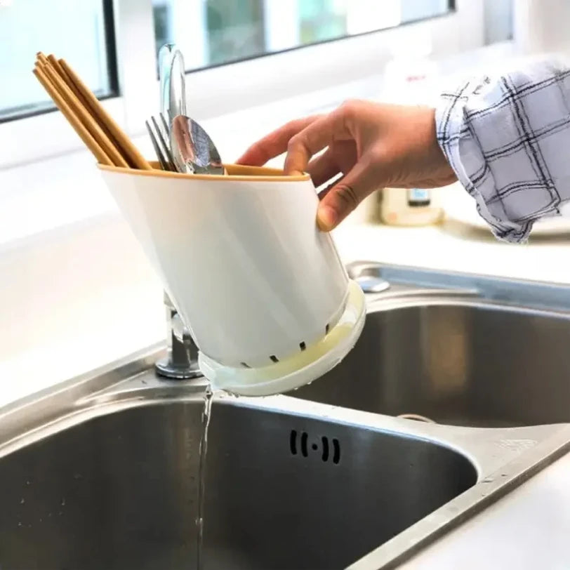 Storage Holder Plastic Drainer Drain Containers Drying Rack Tableware Table Knife Spoon Fork Container Kitchen Tool
