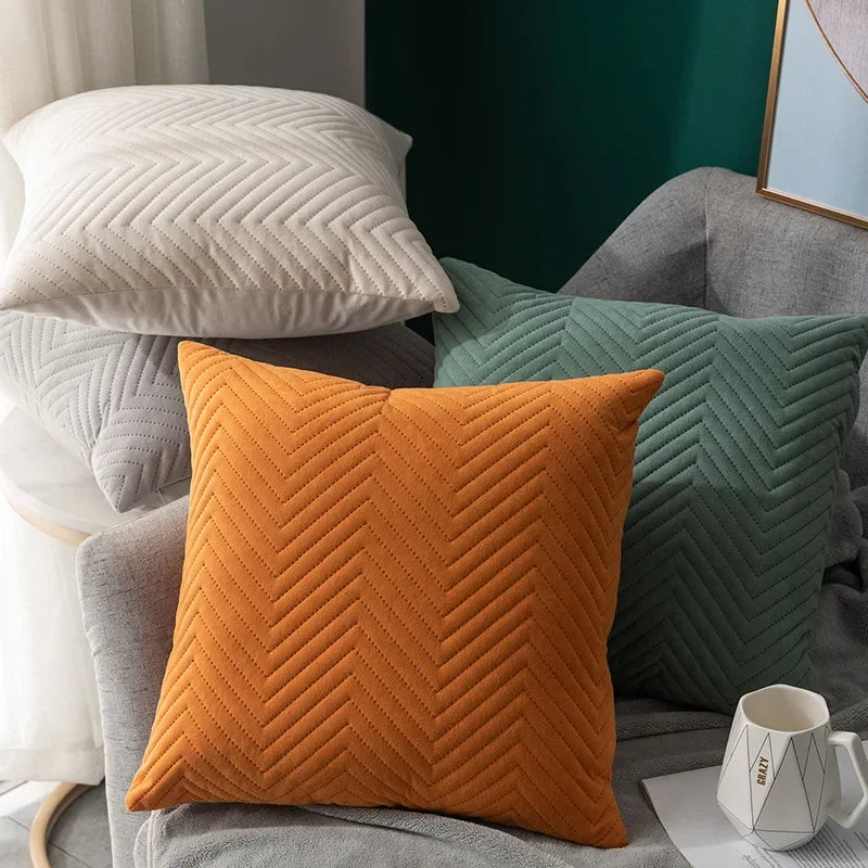 Velvet pillowcase home cushion