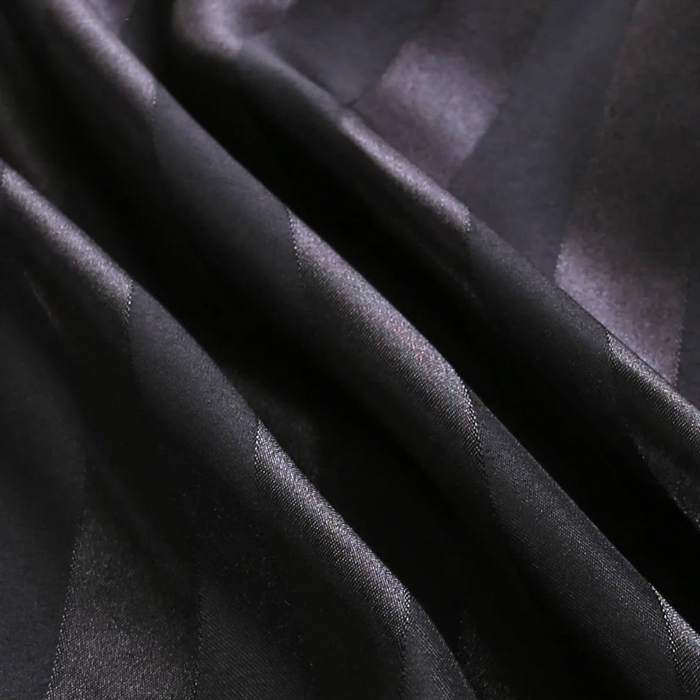 Bedding Set Black Satin Duvet Cover