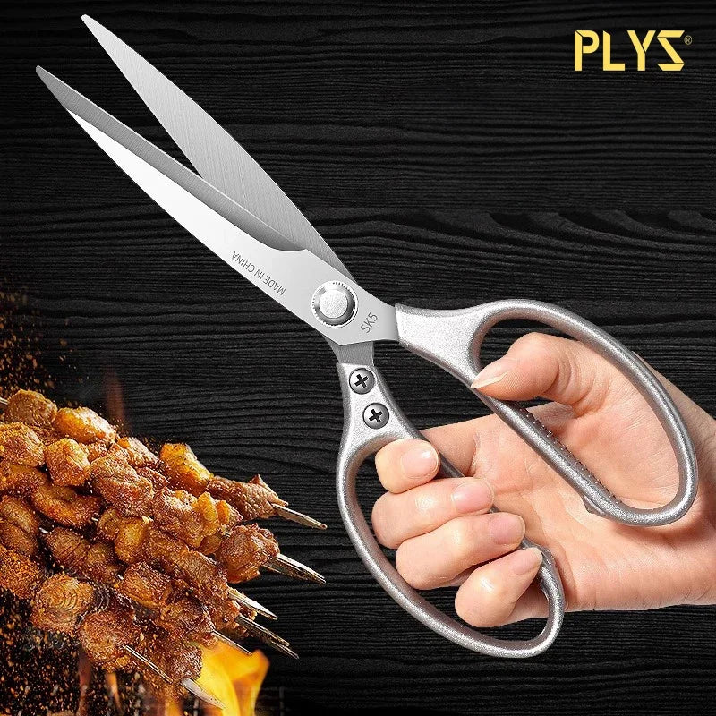 kitchen scissors for barbecue stainless steel multi-functional food cutting steak cutting meat barbecue scissors