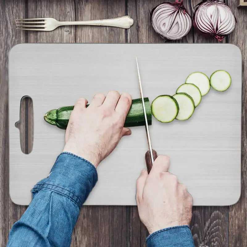 Titanium Cutting Boards for Kitchen Stainless Board 304 Steel Thickened Double Sided Food Chopping