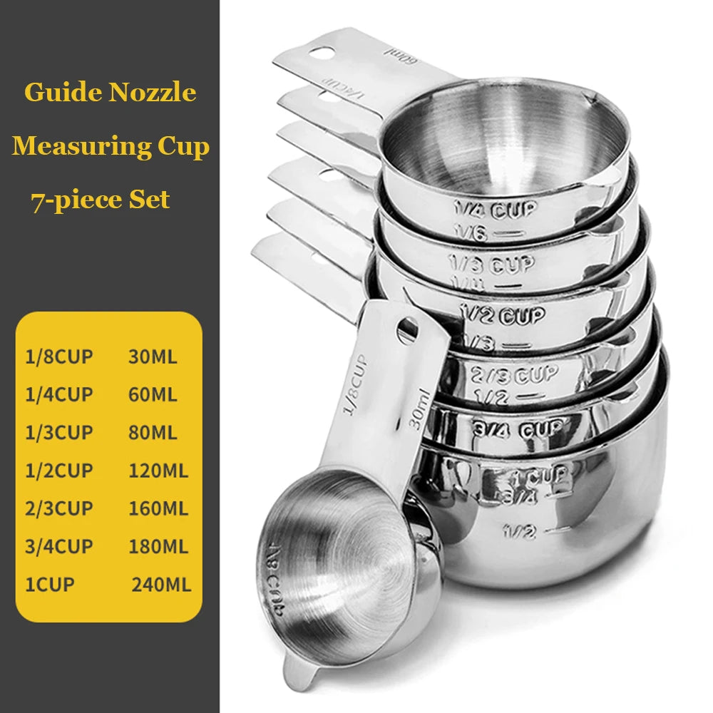 Measuring Cup and Spoons Set 14PCS with Leveler,Dry and Liquid Ingredients, Perfect for Cooking & Baking