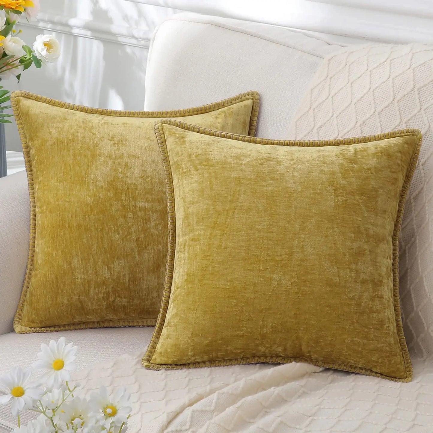 Soft Throw Cushion Cover Decorative Square Pillow Case For Couch Sofa Bed Pillowcase50x50
