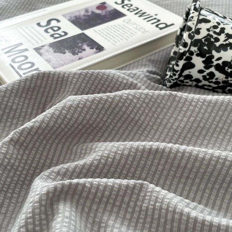 Super Soft Washed Cotton Bed Four Piece Set, Summer Small Fresh Duvet Set, Three Piece Set, Dormitory