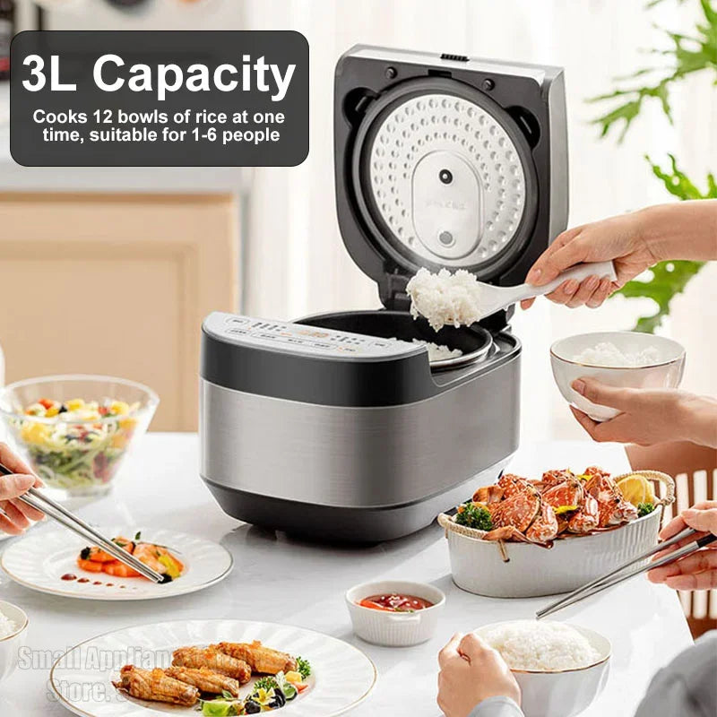 Midea 3L Rice Cooker Multifunctional Intelligent 605W Electric Cooker Steaming Rice Large Capacity
