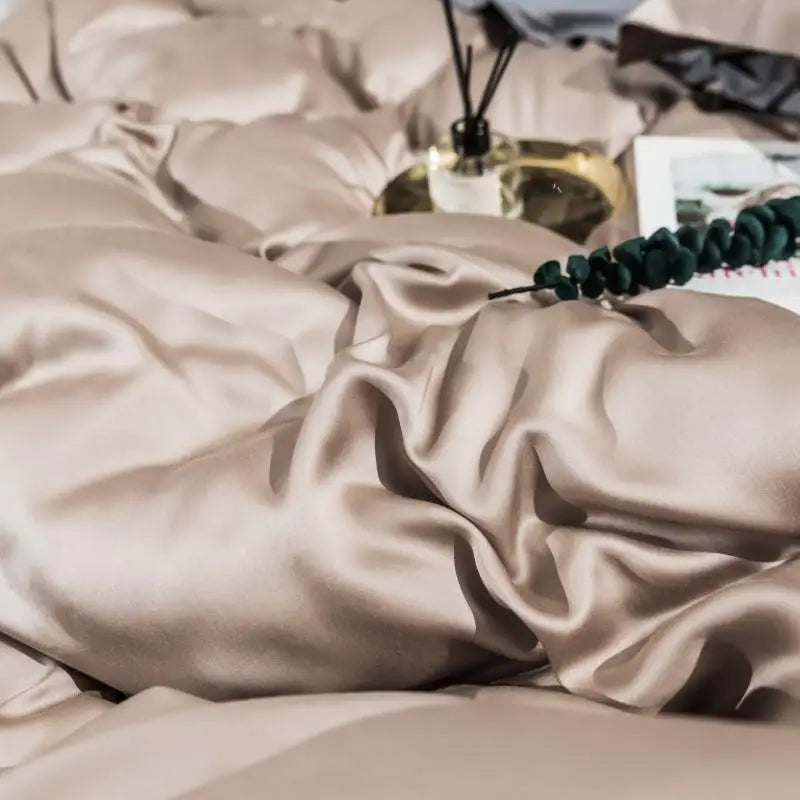 Liv-Esthete Gorgeous 100% Silk Bedding Set Mulberry Silk