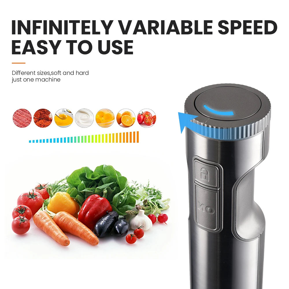 Hand Immersion Blender 1000W Powerful 4-in-1,