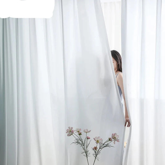Chiffon White Sheer Curtains for Living Room