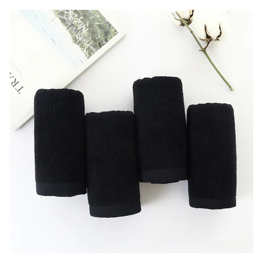 Black Large Bath Towel Cotton Thick