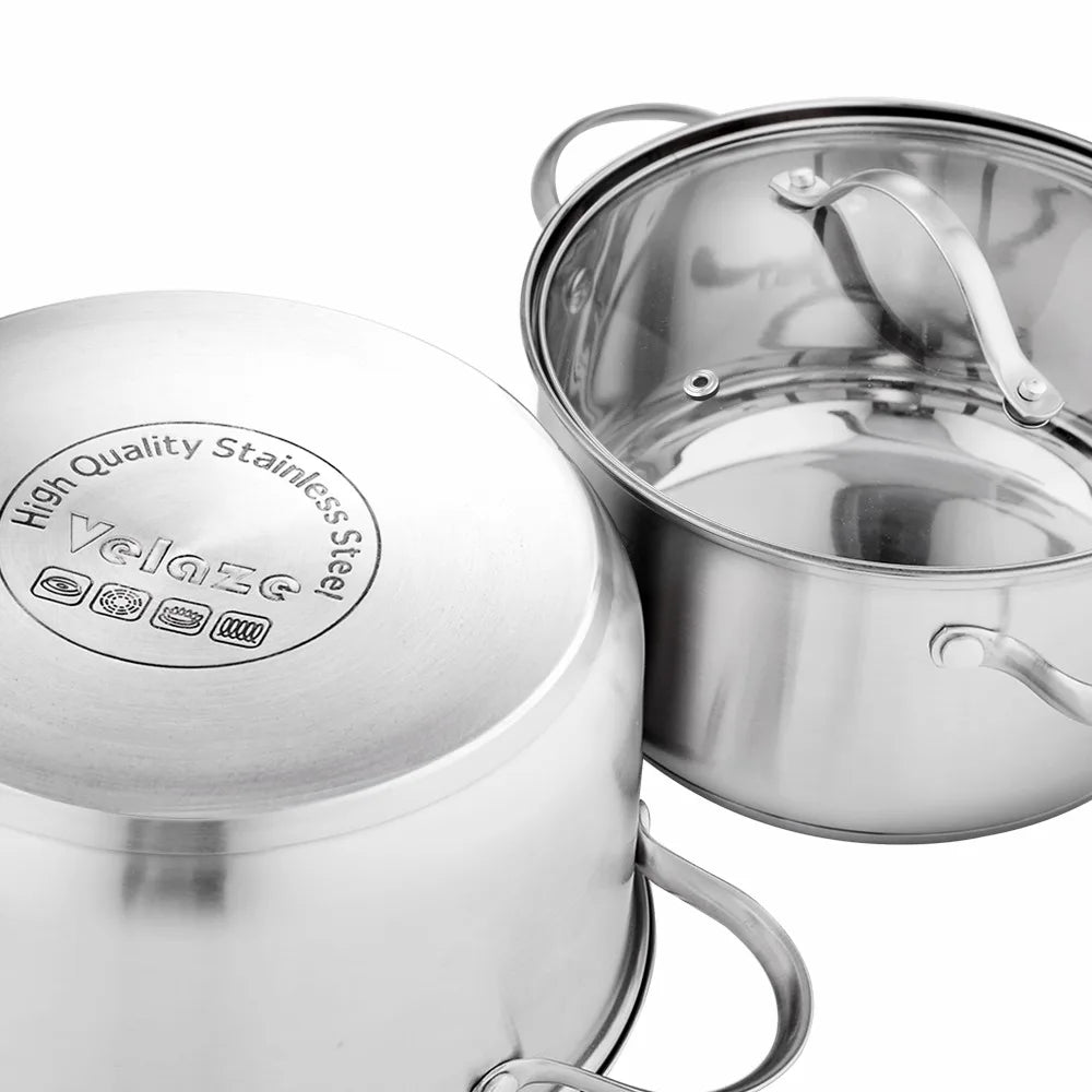Velaze Cookware Set Kitchen Stainless Steel 9-Piece