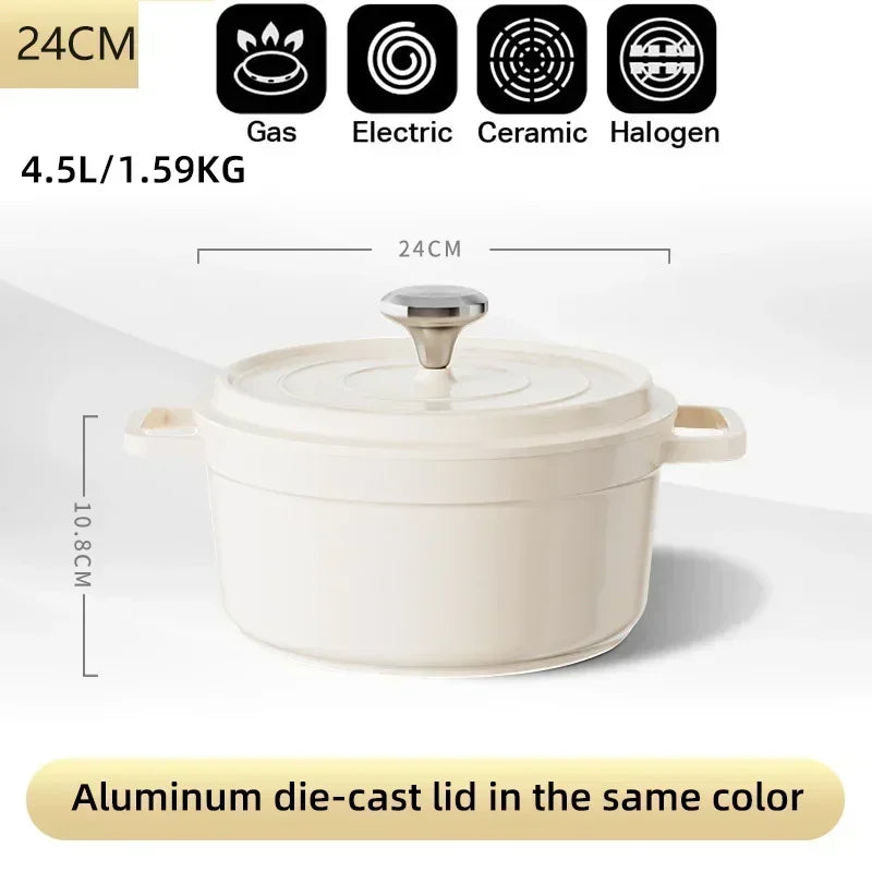 Ceramic Enamel Stock Pot With Lid Non-stick Saucepan Casserole Nonstick Toxin Free Gather Energy Heat Preservation Gas Induction