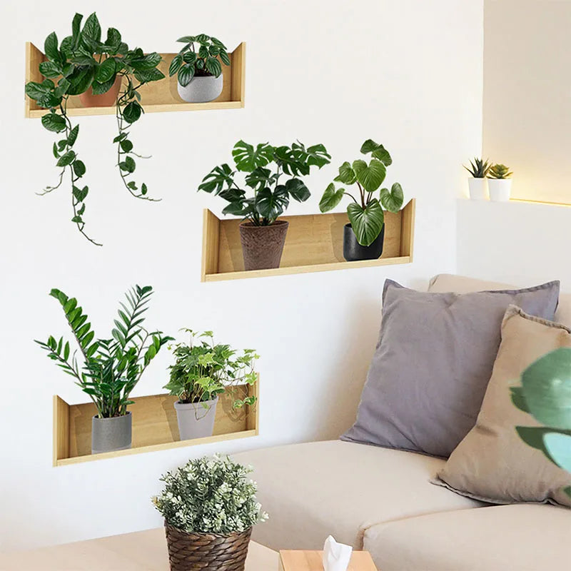 Decorative Wall Stickers for Living Room Green Plant P