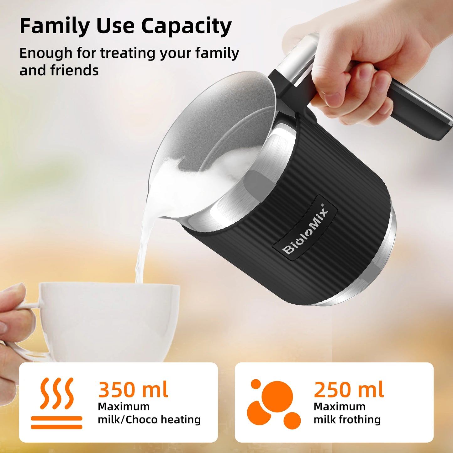 Milk Frother and Steamer,5-in 1