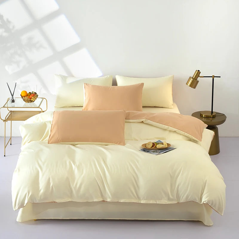 Bedding Solid Color Bed Sheet Set Brushed
