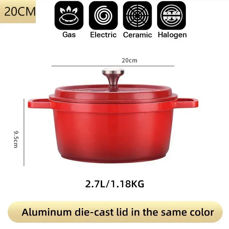 Ceramic Enamel Stock Pot With Lid Non-stick Saucepan Casserole Nonstick Toxin Free Gather Energy Heat Preservation Gas Induction