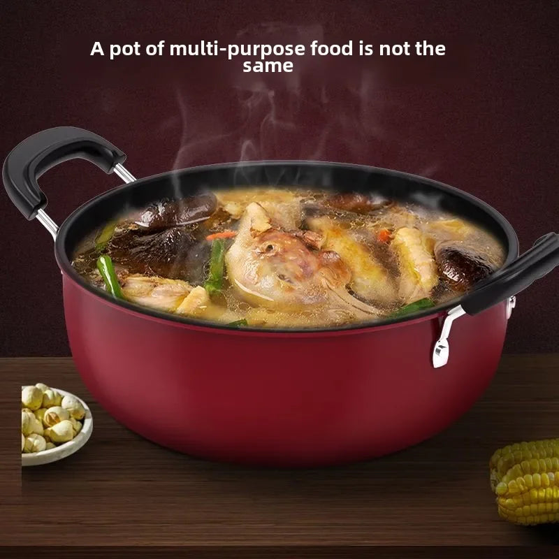[Composite Bottom Thickening Soup Pot] Diamond Non-stick Soup Ramen Pot