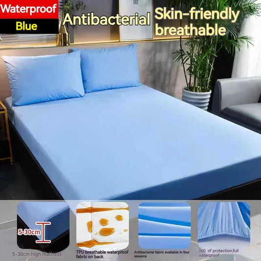 Anti-Bacteria Fitted Sheet Mattress Protector WaterProof Bed Sheet Cover Bedbug Mattress Covers For Baby Elder Dirt Resistant