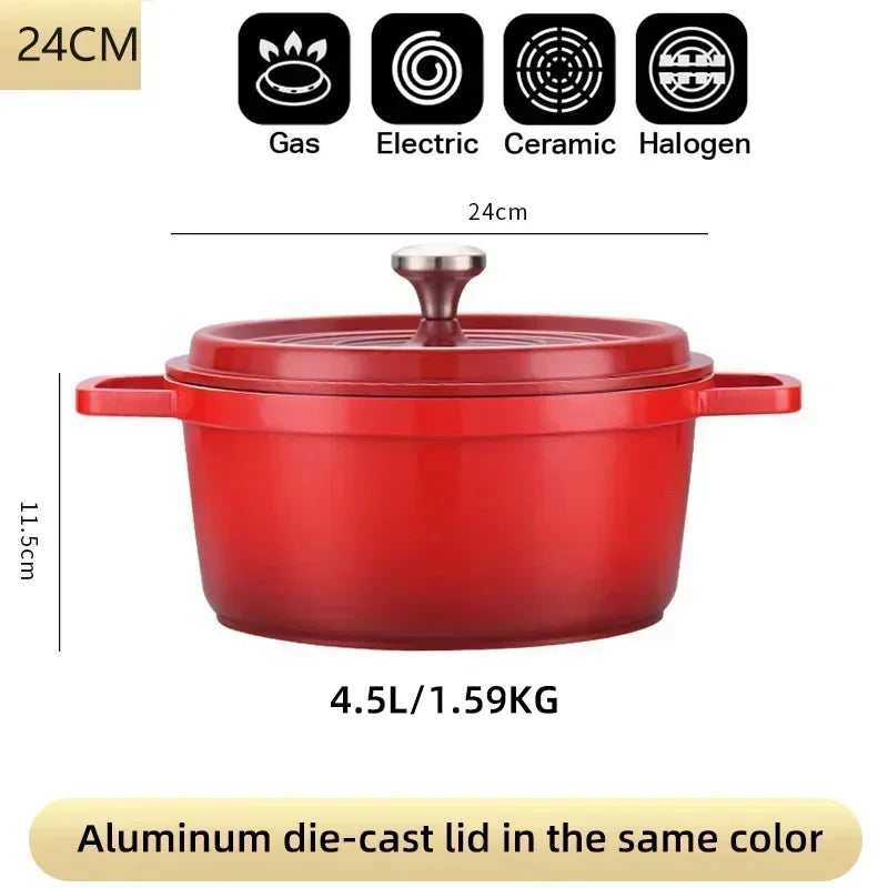 Ceramic Enamel Stock Pot With Lid Non-stick Saucepan Casserole Nonstick Toxin Free Gather Energy Heat Preservation Gas Induction