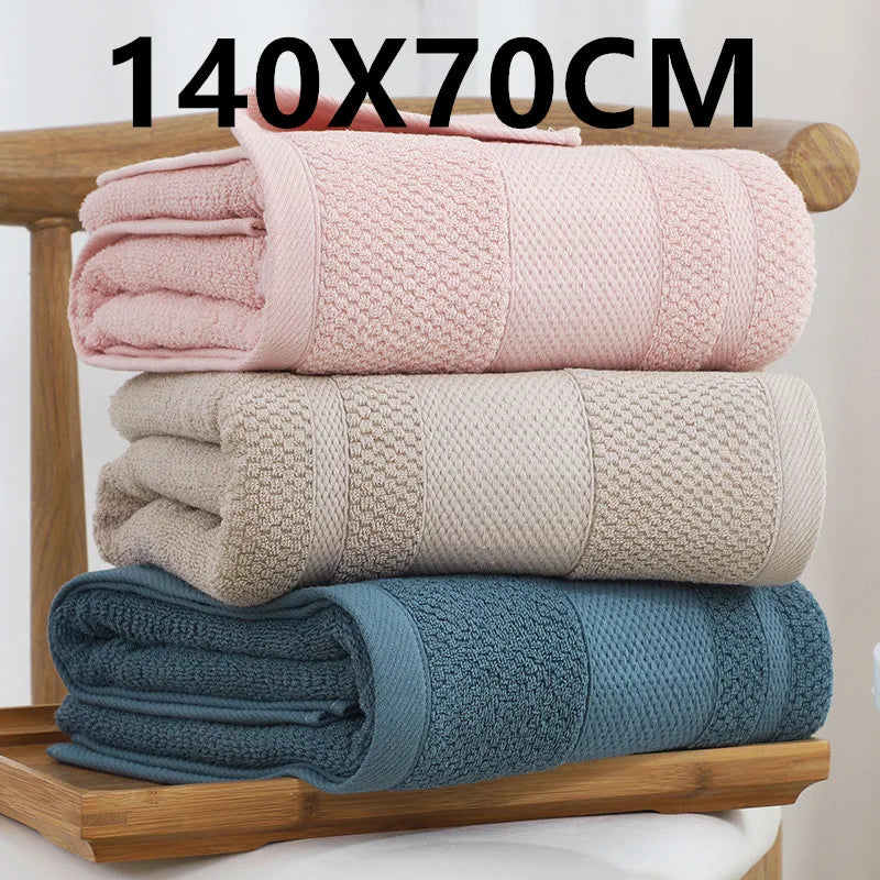 Cotton bath towel, bath wrap, household couple, soft and absorbent adult beach towel, not easy to shed wool, gauze bath towel