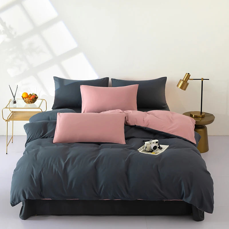 Bedding Solid Color Bed Sheet Set Brushed