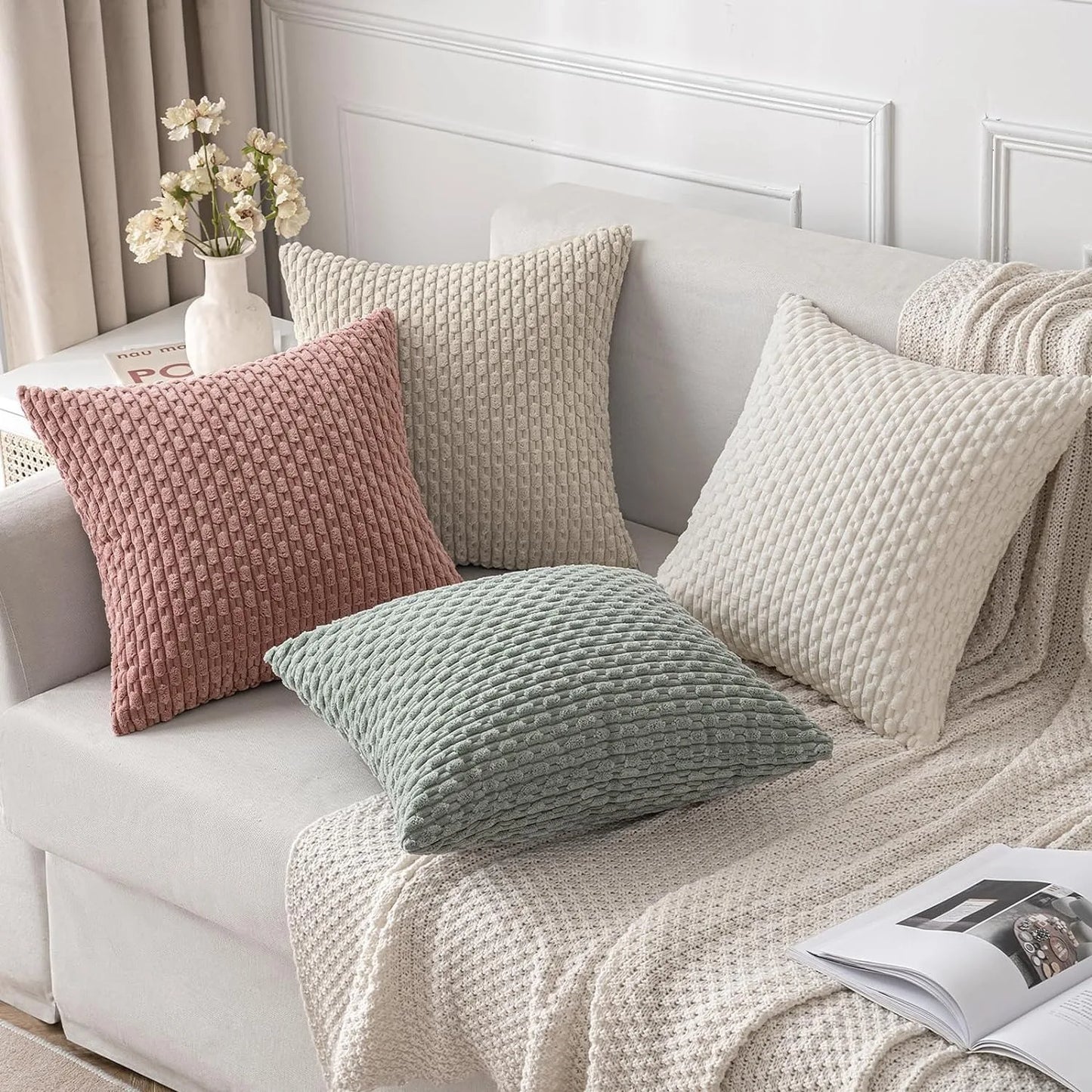 Boho Corduroy Cushion Cover From Sofa Living Room Modern Decro