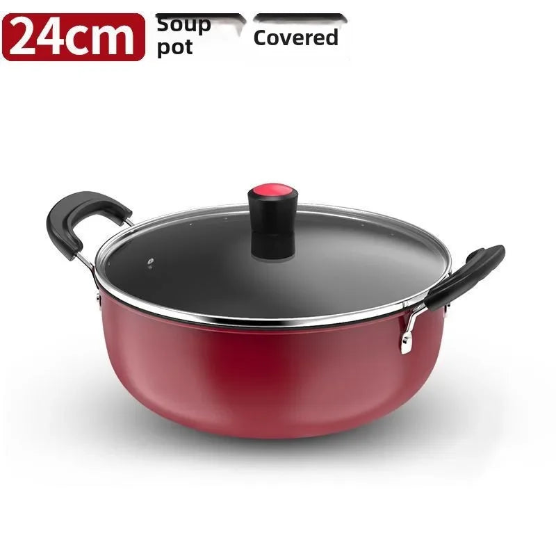 [Composite Bottom Thickening Soup Pot] Diamond Non-stick Soup Ramen Pot