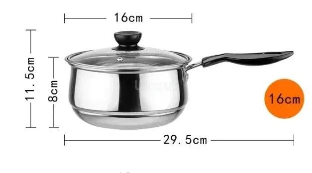 Stainless Steel pot Double Bottom Soup Pot Nonmagnetic Cooking Multi purpose Cookware Non stick Pan Gas cooker used pot hot pot