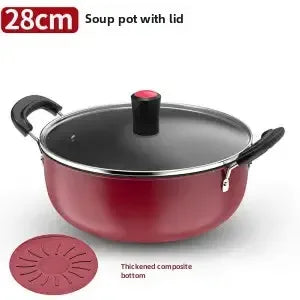 [Composite Bottom Thickening Soup Pot] Diamond Non-stick Soup Ramen Pot