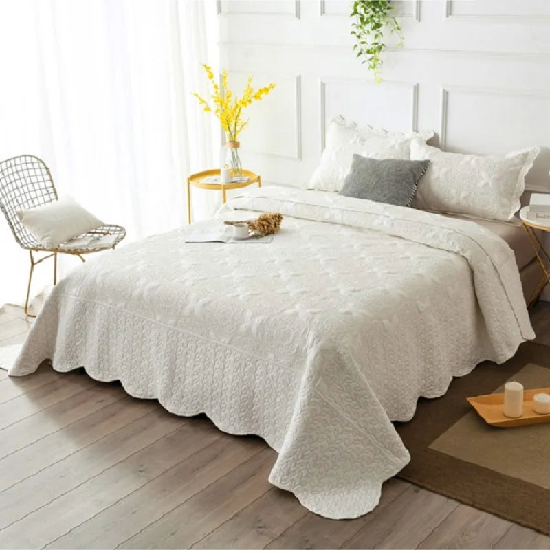 Cotton Quilted Bedspread Cubrecam Bed Cover Colcha