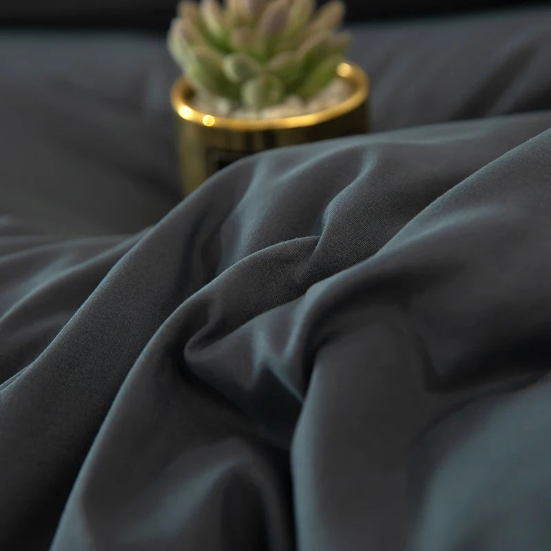 Bedding Solid Color Bed Sheet Set Brushed
