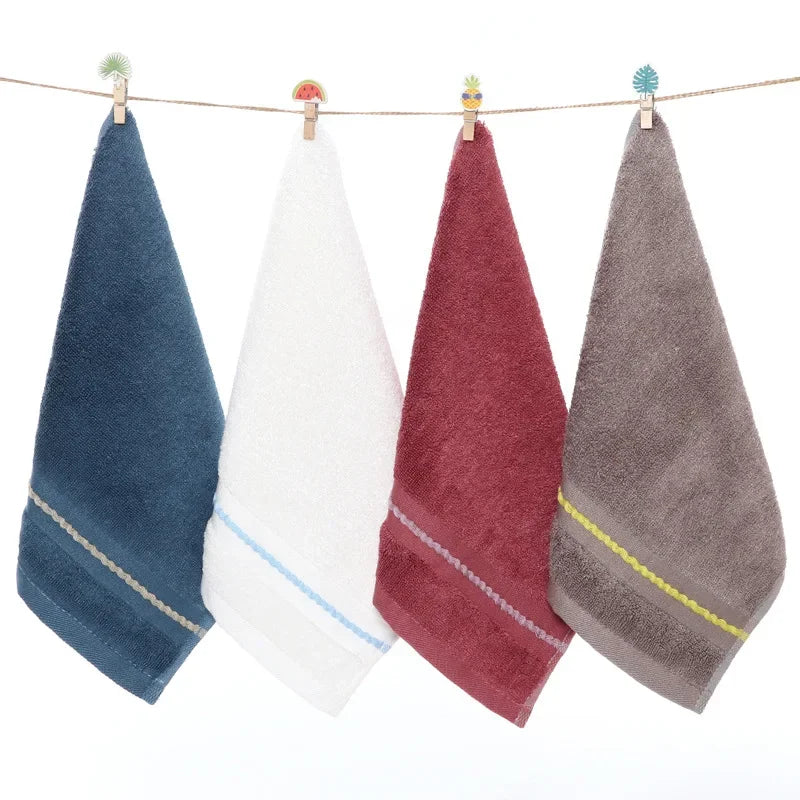 3Pcs Cotton Bath Towel Set Absorbent Adult Bath Towels Solid Color Soft Friendly Face Hand Shower Towel For Bathroom