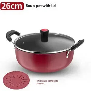 [Composite Bottom Thickening Soup Pot] Diamond Non-stick Soup Ramen Pot