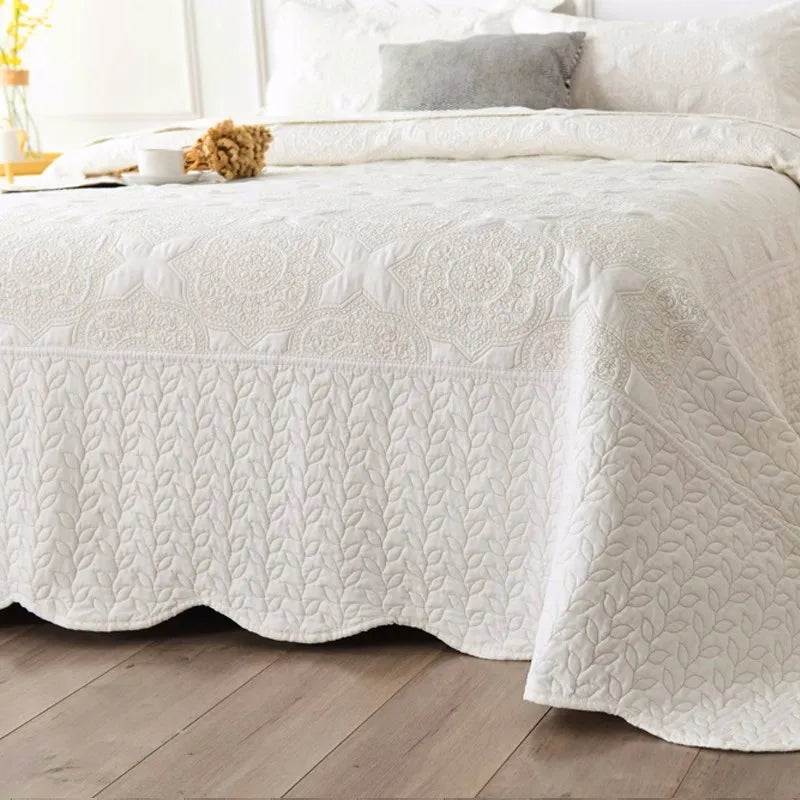 Cotton Quilted Bedspread Cubrecam Bed Cover Colcha