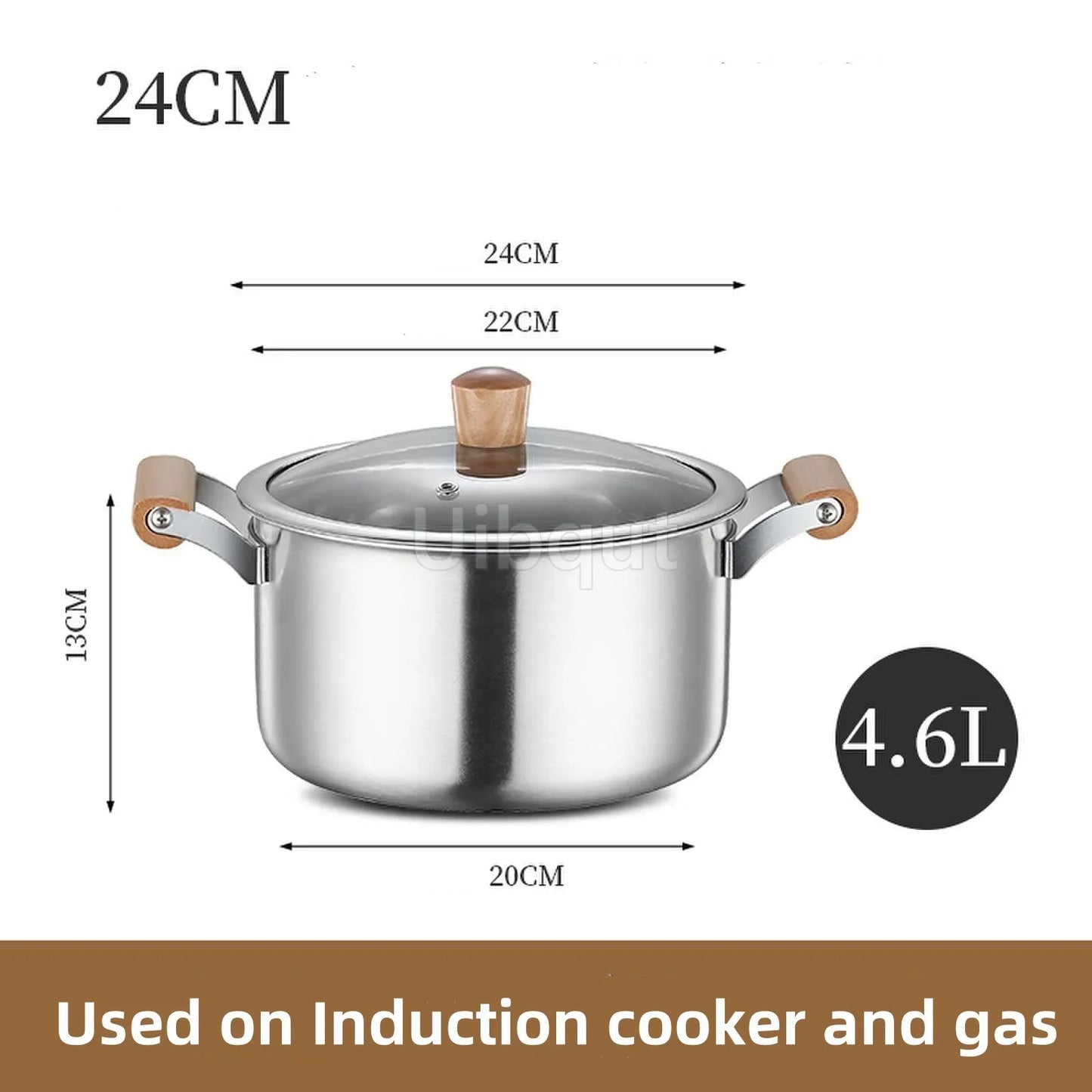 Stainless Steel pot Double Bottom Soup Pot Nonmagnetic Cooking Multi purpose Cookware Non stick Pan Gas cooker used pot hot pot