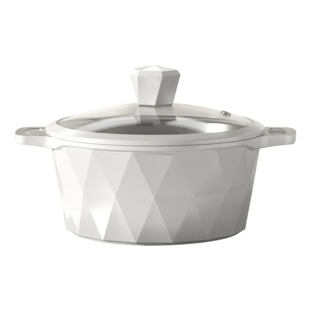 Light Luxury Series Titanium Ceramic Pot Diamond Wok Soup Pot Frying Pan Milk Pot Non-Lampblack Non-Stick Pan Kitchenware Set