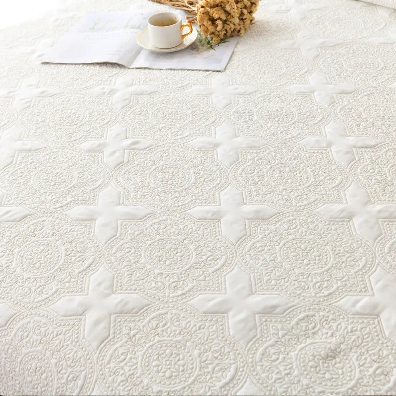 Cotton Quilted Bedspread Cubrecam Bed Cover Colcha