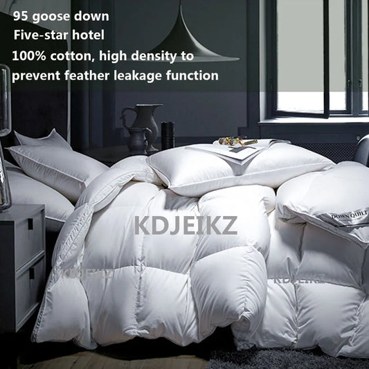KDJEIKZ  Winter Cotton Goose Down Duvet Super Soft