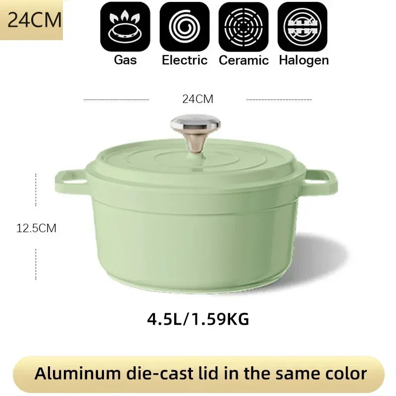 Ceramic Enamel Stock Pot With Lid Non-stick Saucepan Casserole Nonstick Toxin Free Gather Energy Heat Preservation Gas Induction