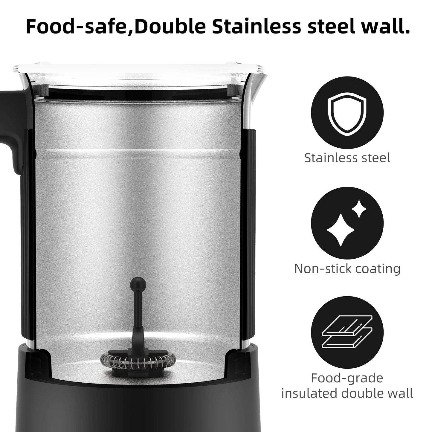 Milk Frother and Steamer,5-in 1