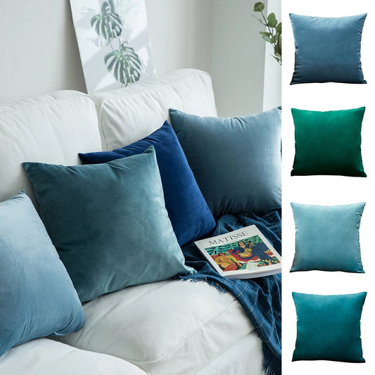 Throw Pillow Cover Velvet Solid Color Comfortable For Living Room Sofa Decor