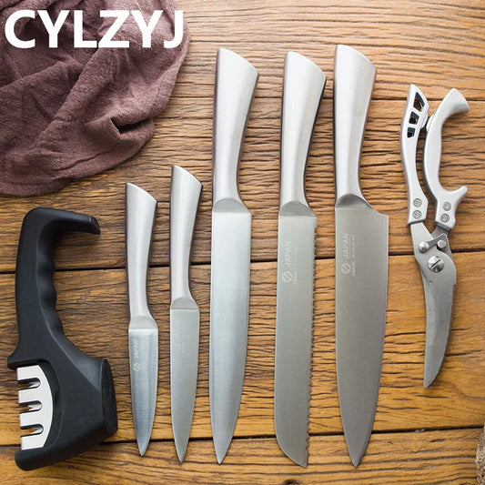 Kitchen Knife Kitchen Knives Set Chef Knives Sets Chef Slicer Paring Bread Utility Knife Scissors Sharpener