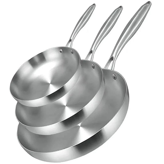 304 Stainless Steel Frying Pan, NonStick Pan