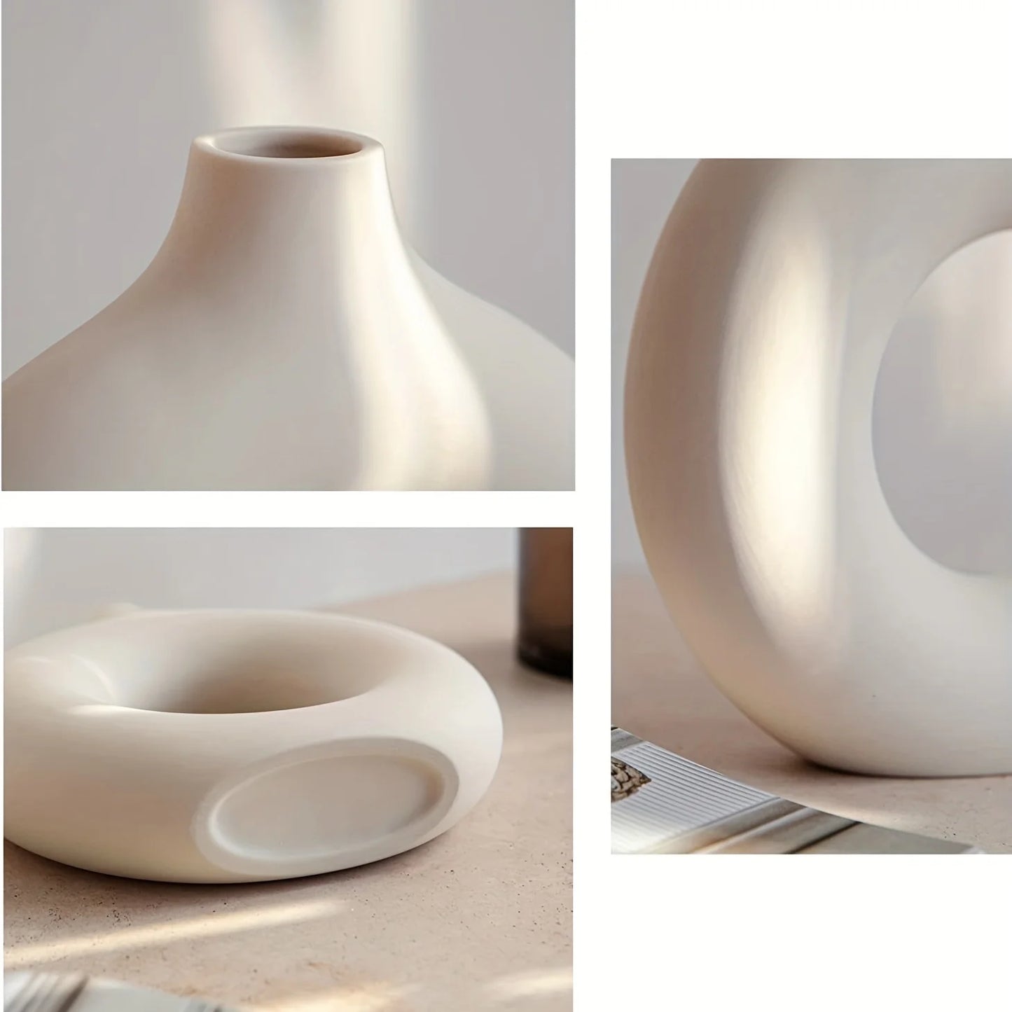 White Ceramic Vase Flower Pot