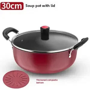 [Composite Bottom Thickening Soup Pot] Diamond Non-stick Soup Ramen Pot