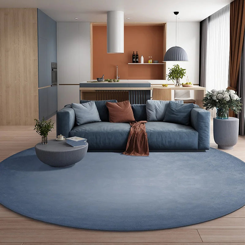 Luxury Nordic Bedroom Decor Plush Carpet Large Area Round Cloakroom Rug Washable Non-slip Mat Minimalist Carpets for Living Room